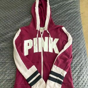 Maroon PINK zip-up jacket